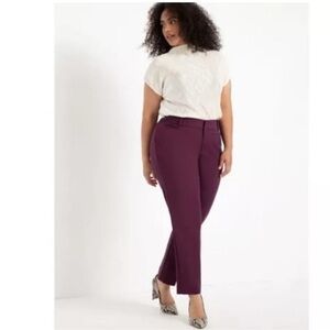 ELOQUII maroon/ wine colored Katy pants Size 20R